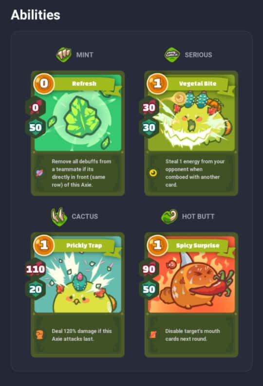 axie infinity best cards